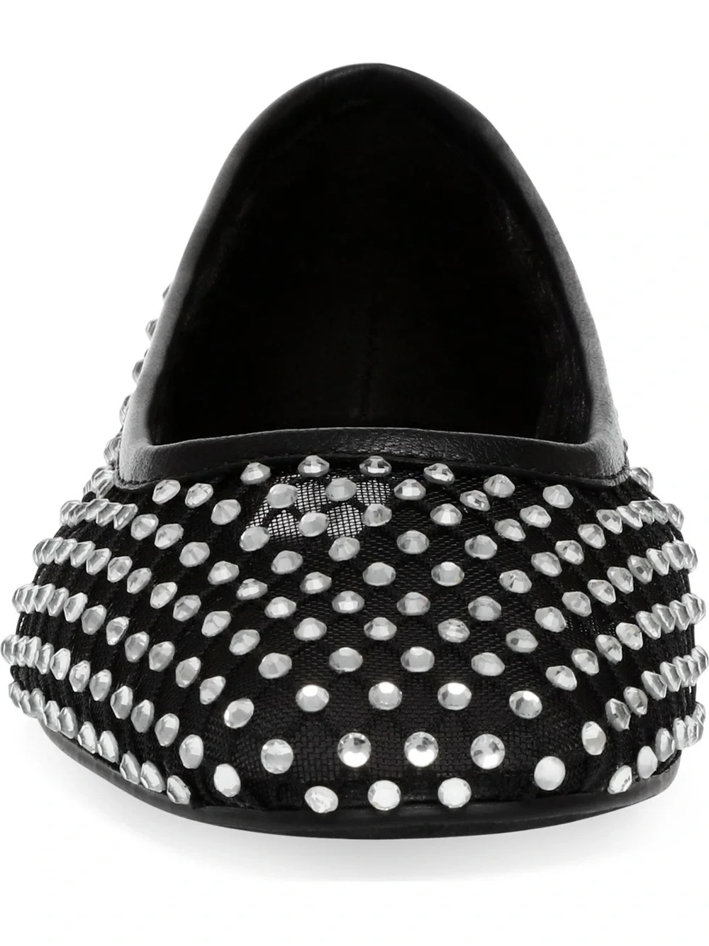 Steve Madden Black Studded Ballet Flat with Silver Accents NWOT